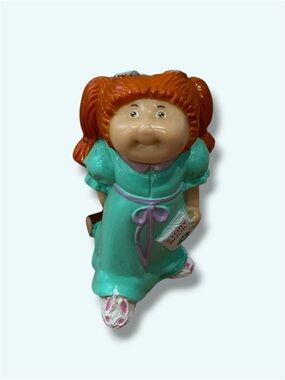 3 for $15 - Cabbage Patch Kids Figurine Girl in Teal Nightgown